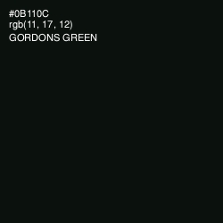#0B110C - Gordons Green Color Image